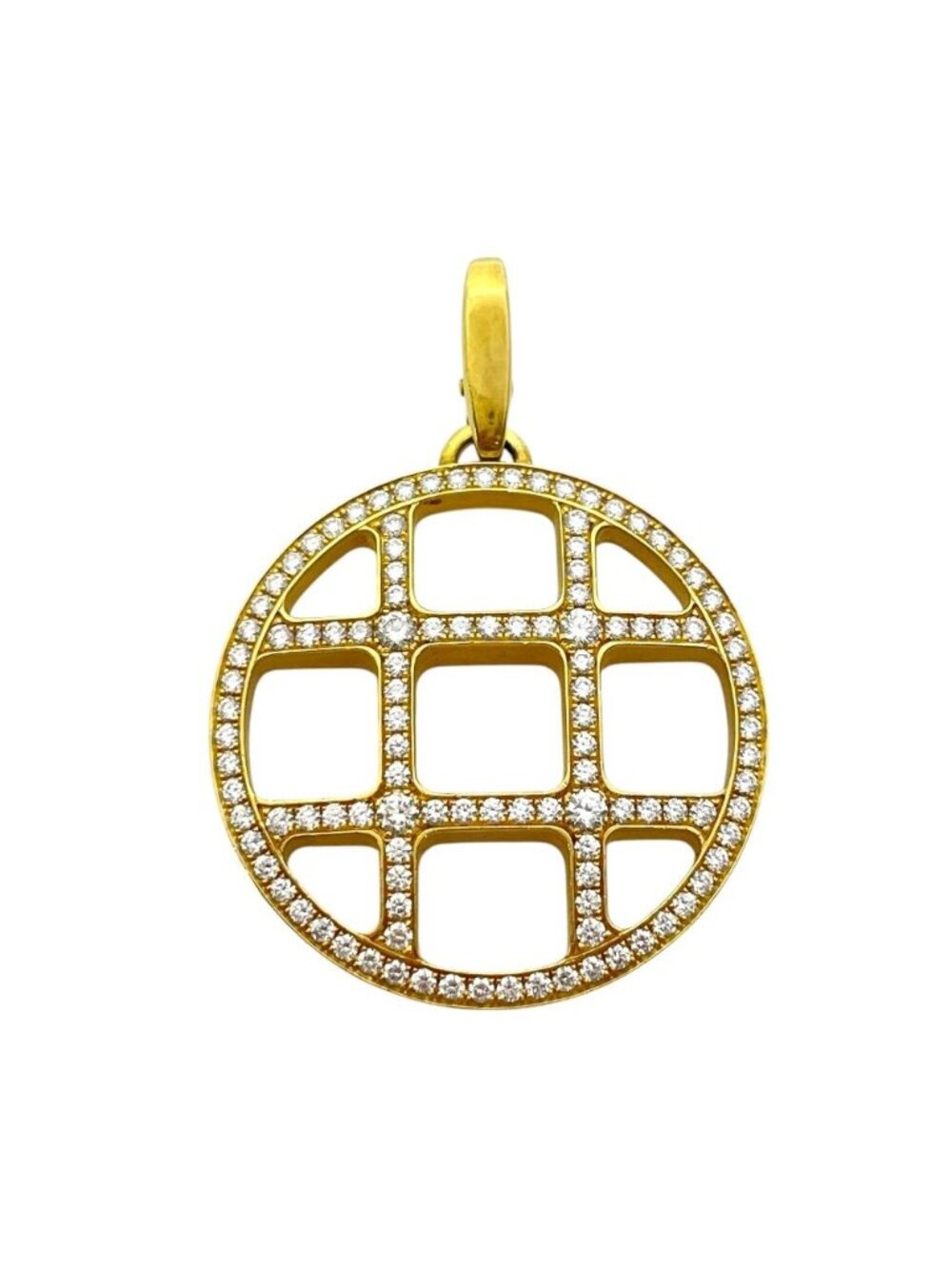 Cartier Pasha Grid Pendant Charm 750 Yellow Gold Diamond